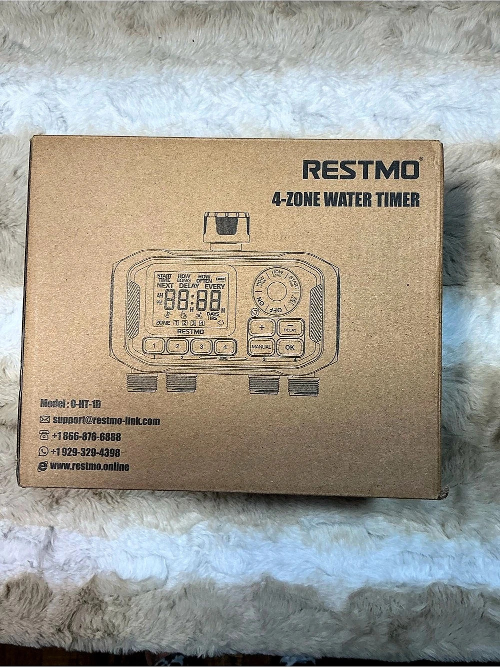 NEW RESTMO 4-Zone Programmable Water Timer